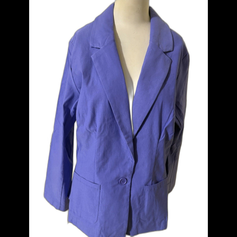 Ashley Stewart Vintage Purple Blazer Women Size 14 with Lining